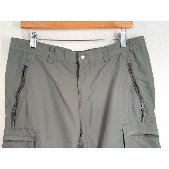 REI UPF 50 Women's Convertible‎ Cargo Hiking Pants Size 16 T Army Green Shorts - Picture 2 of 12